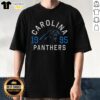 Official Carolina Panthers Heritage Print T-Shirt featuring team logo and vintage design, perfect for Panthers fans.