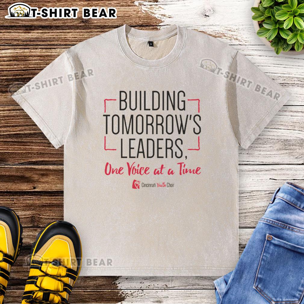 Official Cincinnati Youth Choir Building Tomorrow'S Leaders Washed T Shirt Official Cincinnati Youth Choir 'Building Tomorrow's Leaders' washed t-shirt featuring vibrant design and choir logo.