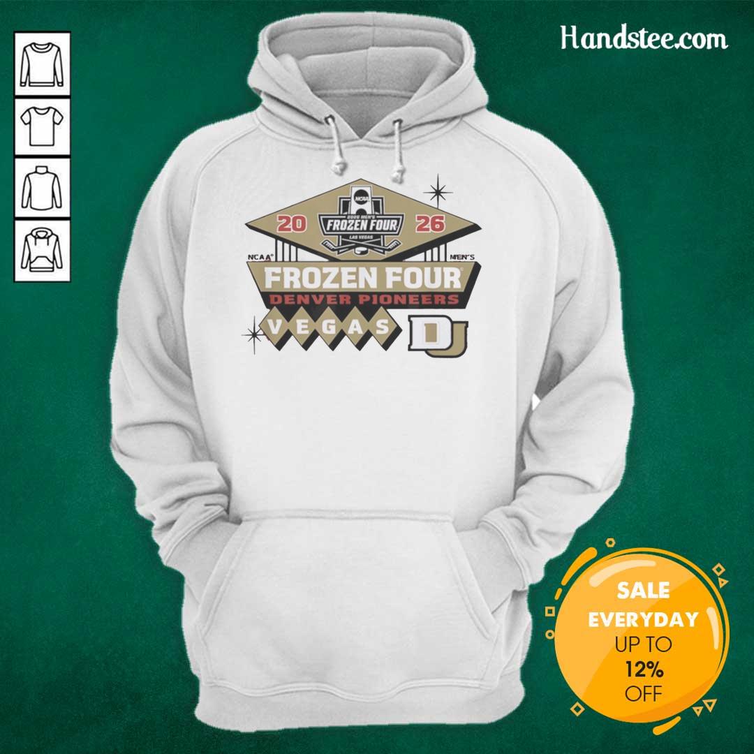 official-denver-pioneers-ncaa-frozen-four-2026-mens-hockey-in-vegas-hoodie Official Denver Pioneers NCAA Frozen Four 2026 men's hockey hoodie in Vegas, showcasing team pride and sporty design.