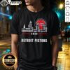 Official Detroit Pistons 2026 Greatest Of All Time Players T-Shirt featuring a city skyline design for fans.
