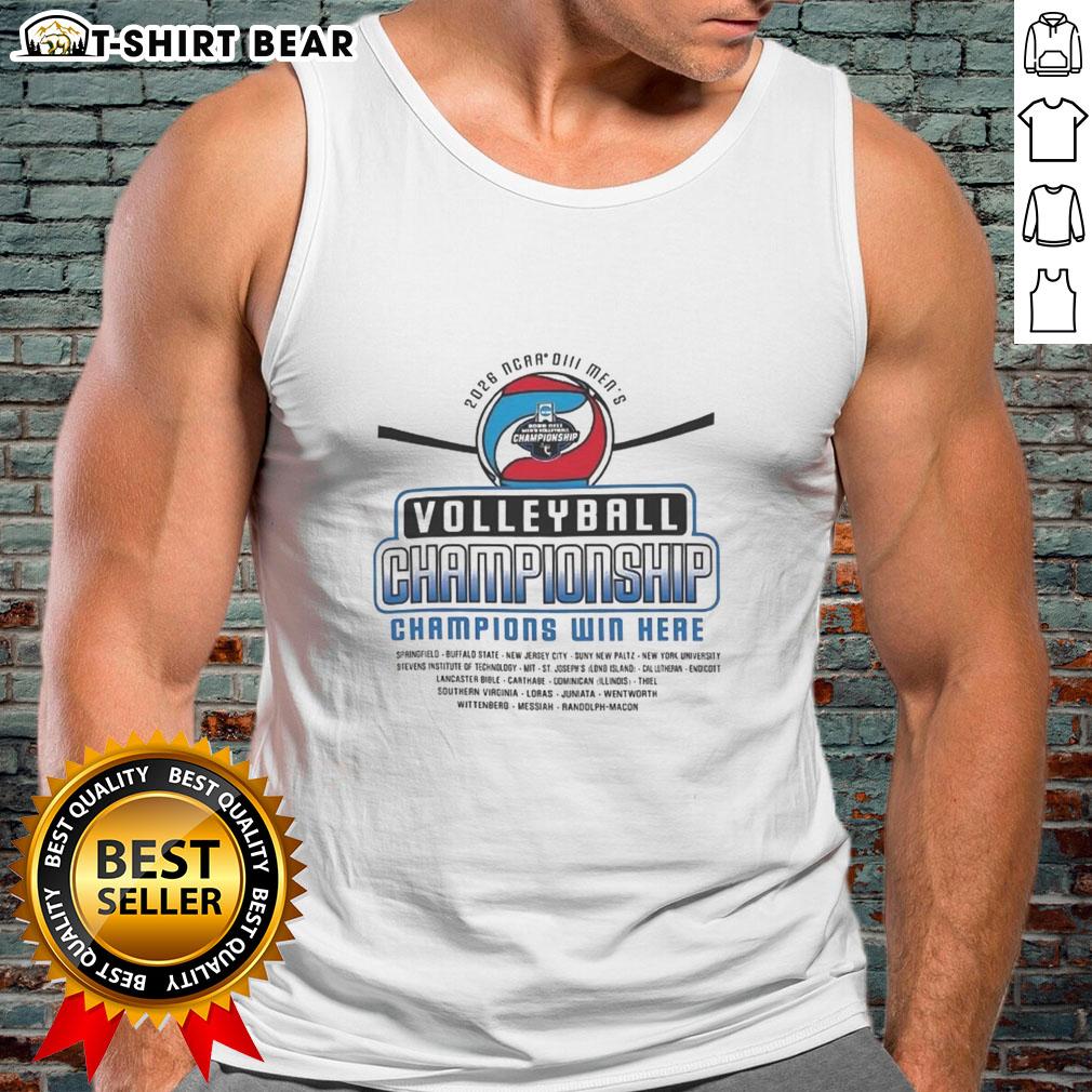 Official Division Iii Men'S Volleyball 1St Round Championship Win Here Tank Top