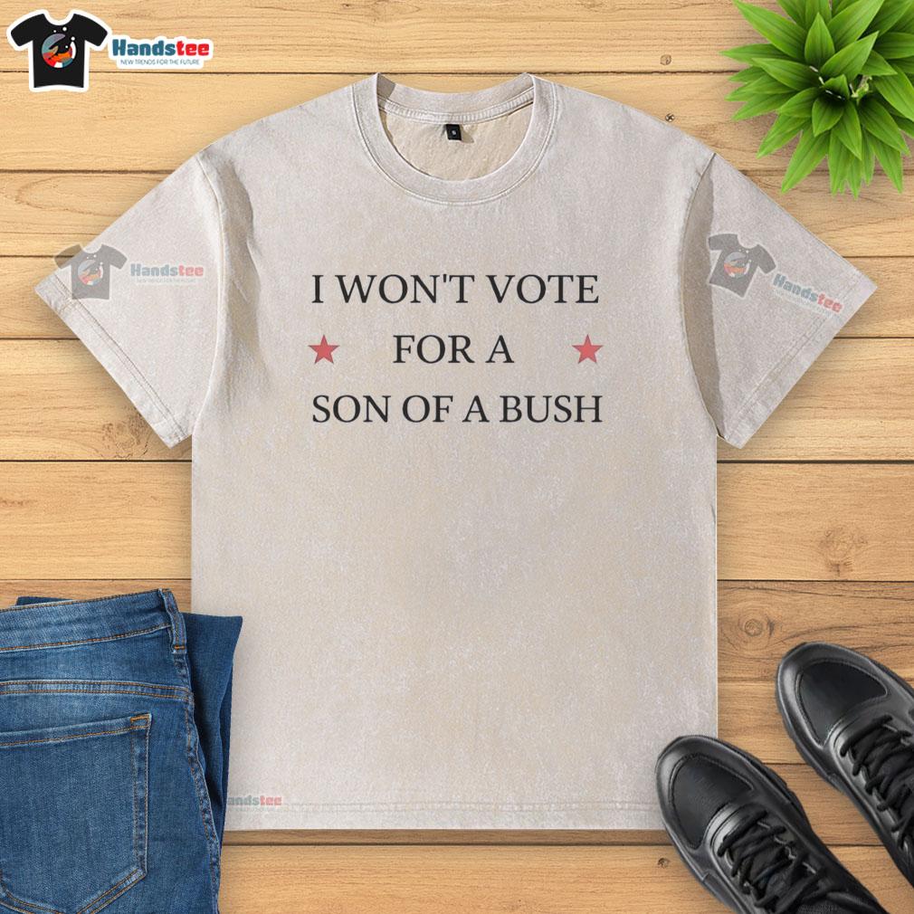 official-drew-barrymore-wearing-i-wont-vote-for-a-son-of-a-bush-washed-t-shirt Drew Barrymore wearing a I Won't Vote For A Son Of A Bush t-shirt at an event, promoting political awareness and expression.