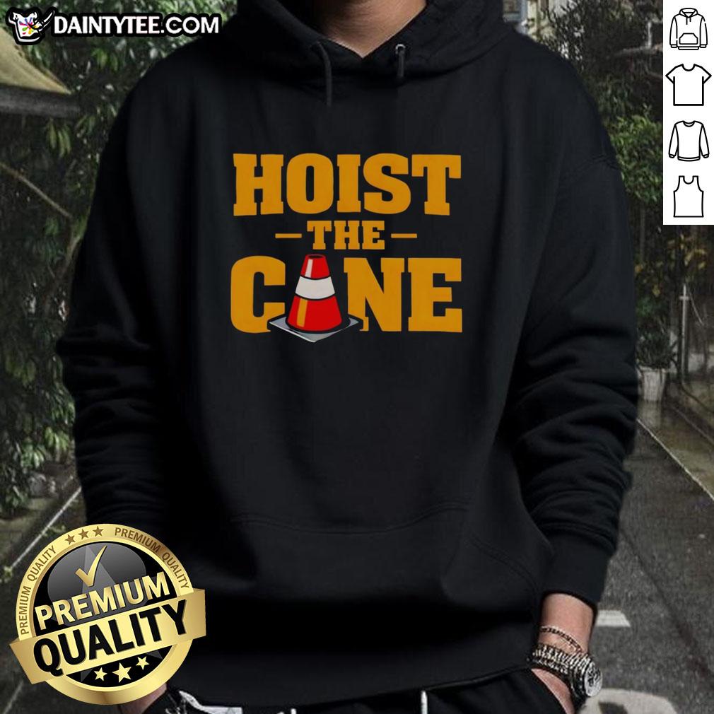 official-hoist-the-cone-bold-typography-sports-fan-graphic-hoodie Official Hoist The Cone Bold Typography Sports Fan Graphic Hoodie, perfect for cheering on your team in style.