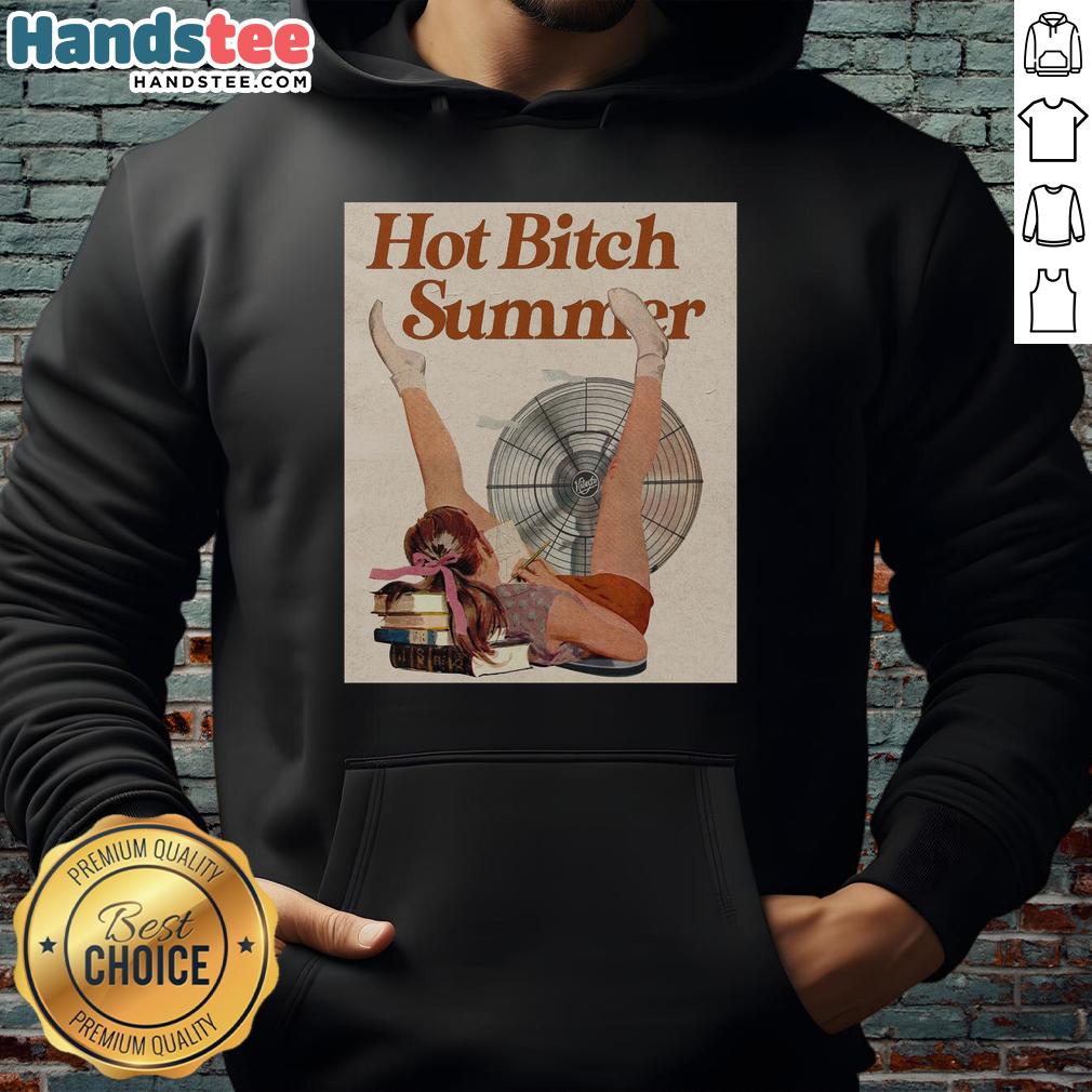 official-hot-bitch-summer-vintage-poster-hoodie Vintage poster hoodie featuring 'Official Hot Bitch Summer' design, perfect for summer fashion and casual wear.