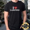 Alt Text: Official I Heart Larping heart shape T-shirt design, perfect for LARP enthusiasts and cosplay lovers.