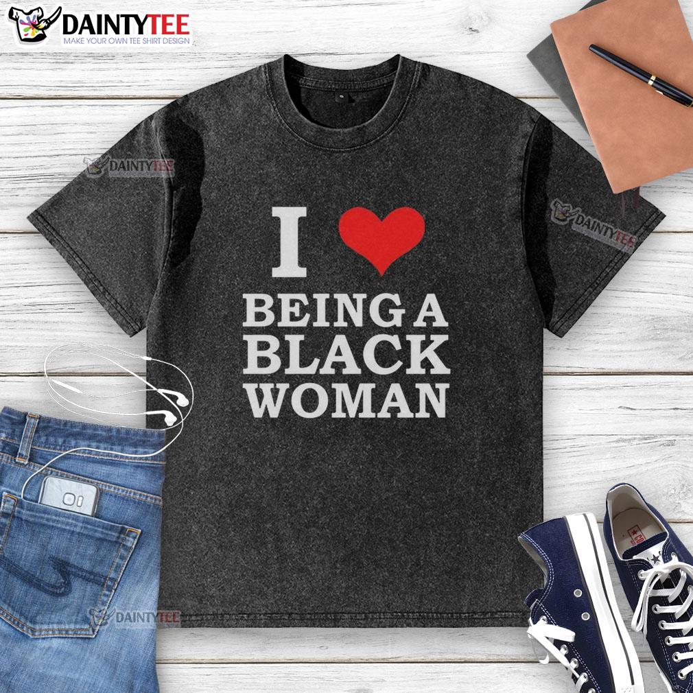 official-i-love-being-a-black-woman-washed-t-shirt Alt Text: Official I Love Being A Black Woman washed t-shirt, showcasing pride and empowerment in a stylish design.