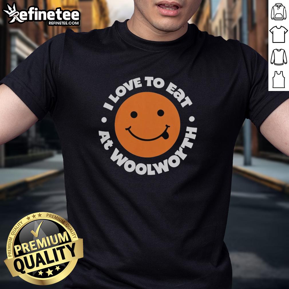 official-i-love-to-eat-at-woolworth-t-shirt Alt Text: Official I Love To Eat At Woolworth T-Shirt featuring vibrant design and bold lettering for food lovers.