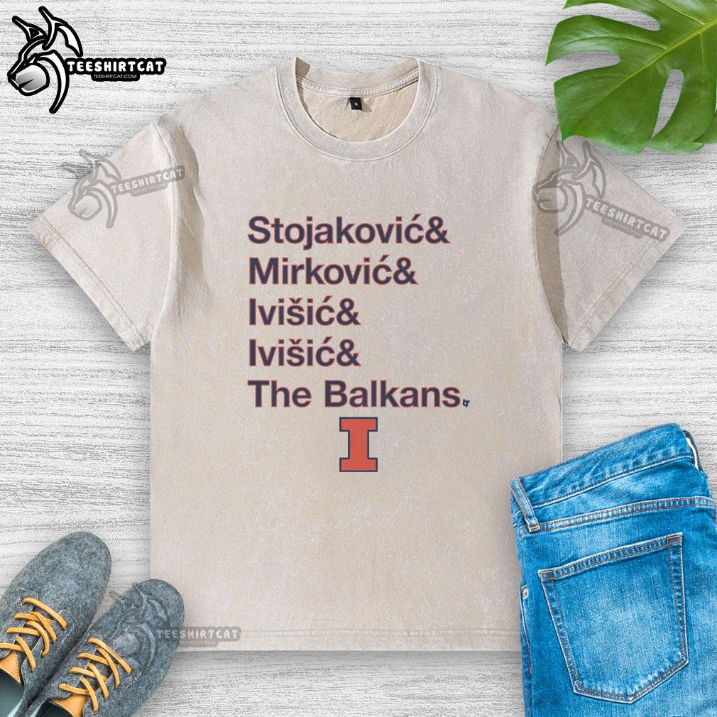 official-illinois-basketball-the-balkan-bloc-washed-t-shirt Alt Text: Official Illinois Basketball The Balkan Bloc washed t-shirt featuring vibrant graphics and a comfortable fit for fans.