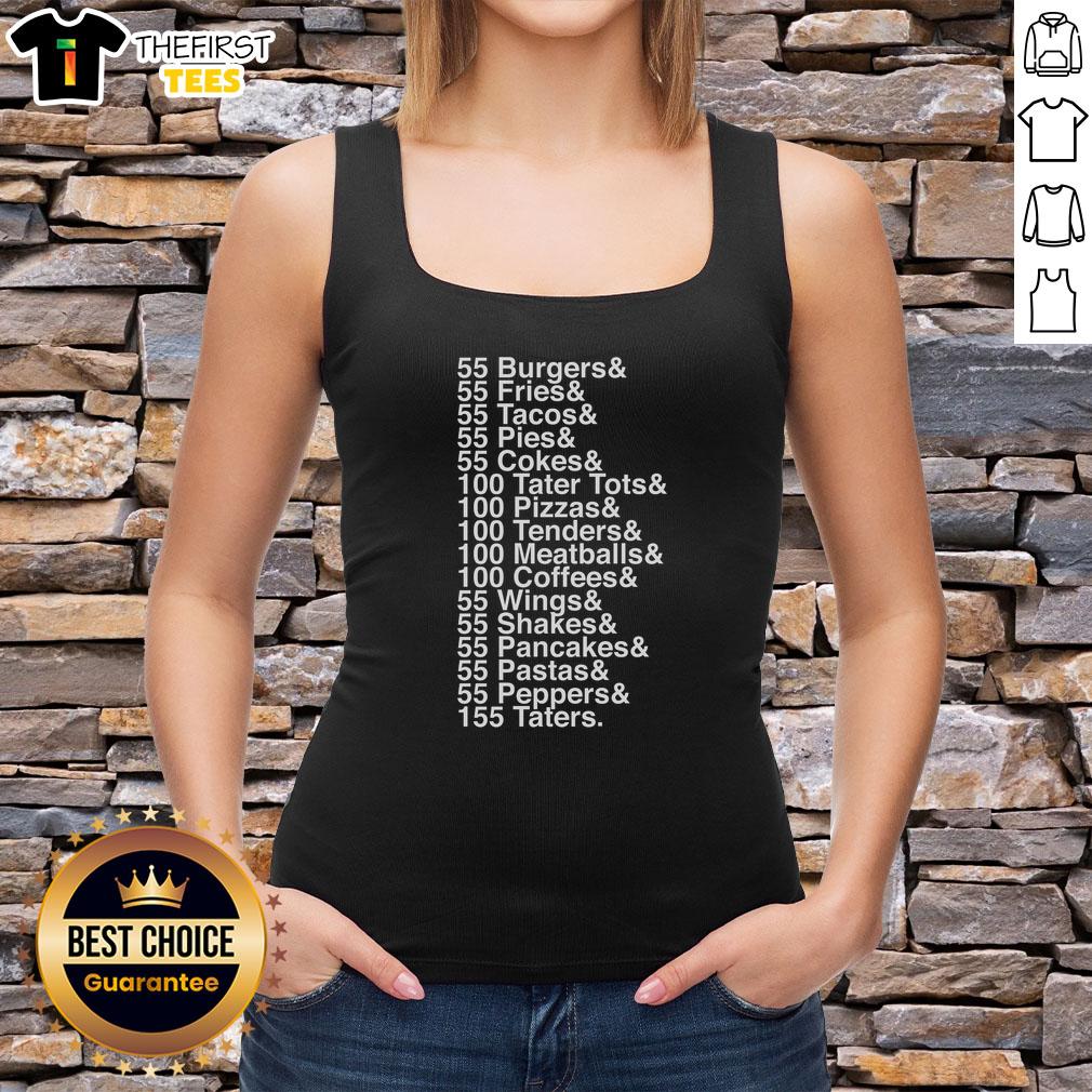 official-im-doing-something-55-burgers-100-taters-tots-155-taters-tank-top Alt Text: Official Im Doing Something tank top featuring 55 burgers, 100 tater tots, and 155 tater visuals for food lovers.
