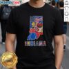 Official Indiana Sports Teams Graphic Transfer State T-Shirt featuring vibrant logos and state outline design.