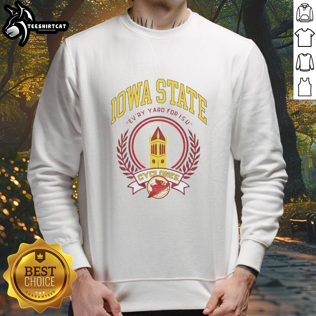 official-iowa-state-campanile-ash-evry-yard-for-isu-sweatshirt Official Iowa State Campanile Ash Every Yard ISU sweatshirt featuring a stylish design for Cyclones fans.