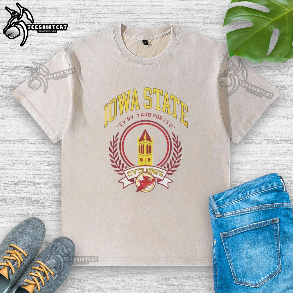official-iowa-state-campanile-ash-evry-yard-for-isu-washed-t-shirt Official Iowa State Campanile Ash Evry Yard T-Shirt showcasing the iconic Iowa State University landmark in stylish design.