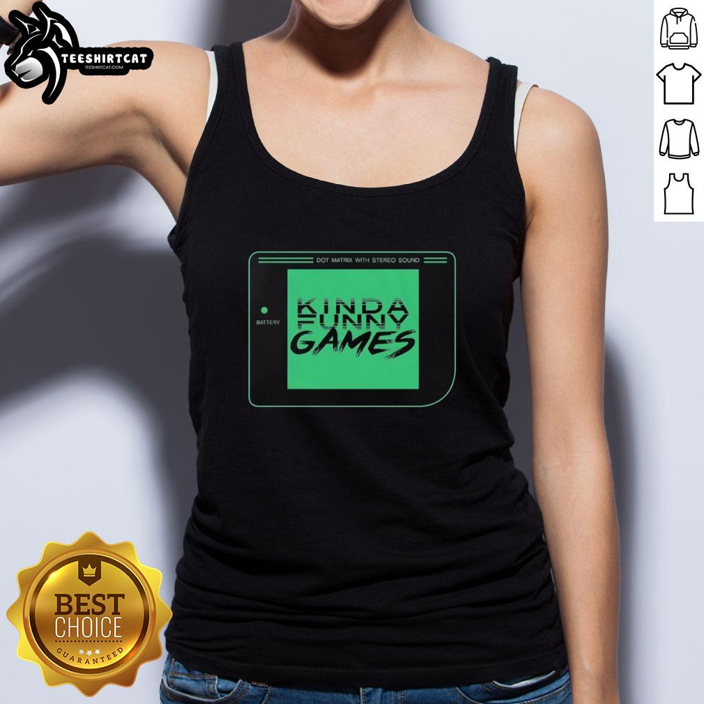 official-kinda-funny-games-dot-matrix-with-stereo-sound-tank-top Official Kinda Funny Games dot matrix with stereo sound tank top featuring vibrant graphics and a comfortable fit.