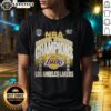 Official Los Angeles Lakers 2026 Pacific Division Champions Locker Room T-Shirt featuring team logo and championship design.