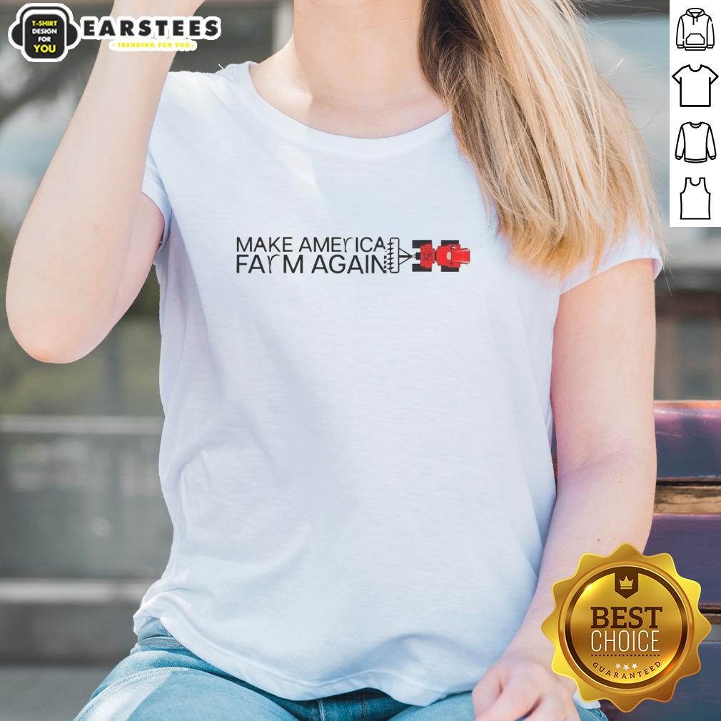 official-make-america-farm-again-combine-harvester-ladies-tee Official Make America Farm Again Combine Harvester Ladies Tee featuring a stylish design for farming enthusiasts.