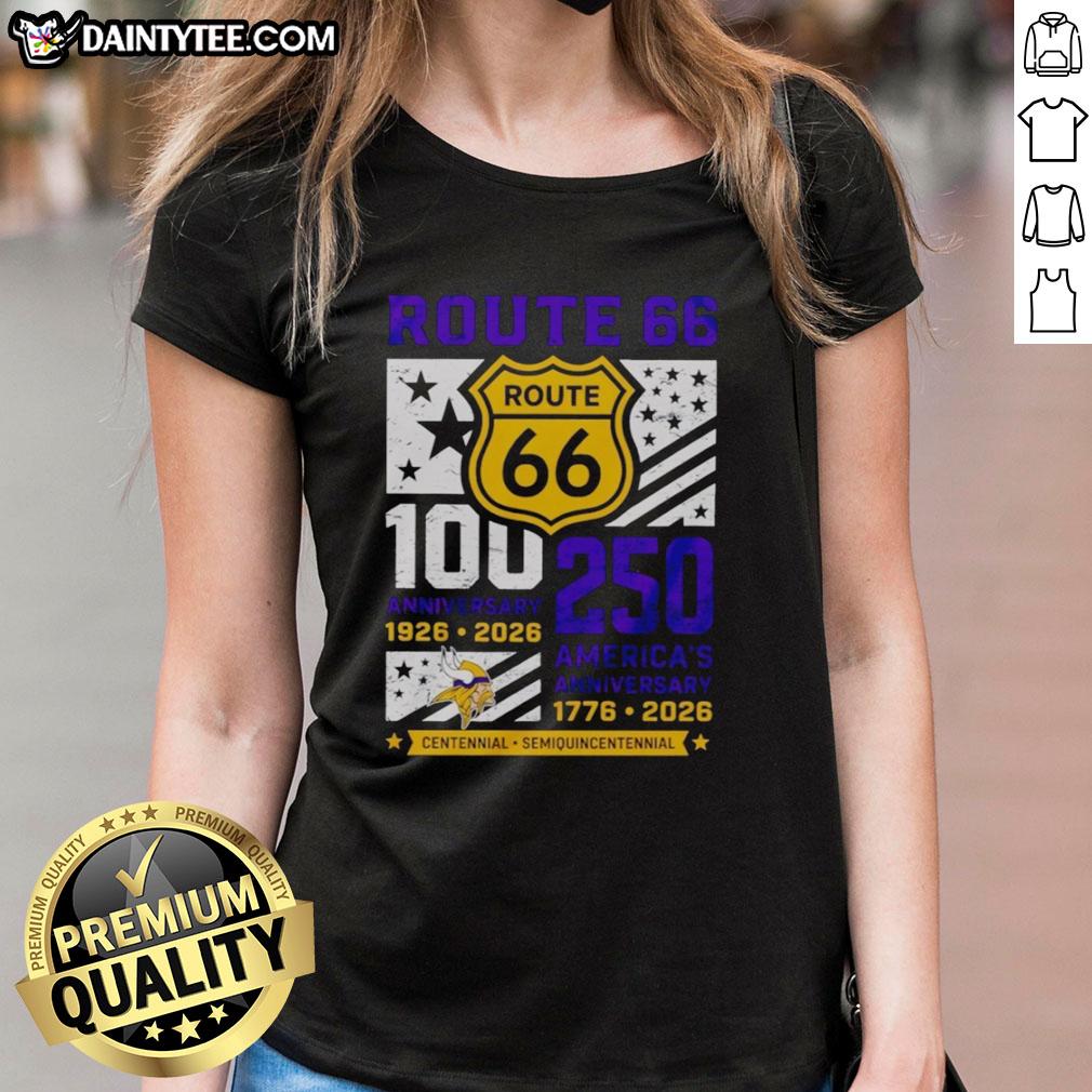official-minnesota-vikings-route-66-centennial-100th-anniversary-1926-2026-250th-america-anniversary-ladies-tee Official Minnesota Vikings Route 66 Centennial Ladies Tee for the 100th Anniversary (1926-2026) and 250th America Anniversary.