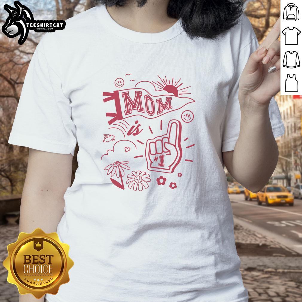 official-mom-is-1-collage-ladies-tee Official Mom Is 1 Collage Ladies Tee featuring fun graphics celebrating motherhood and special moments.