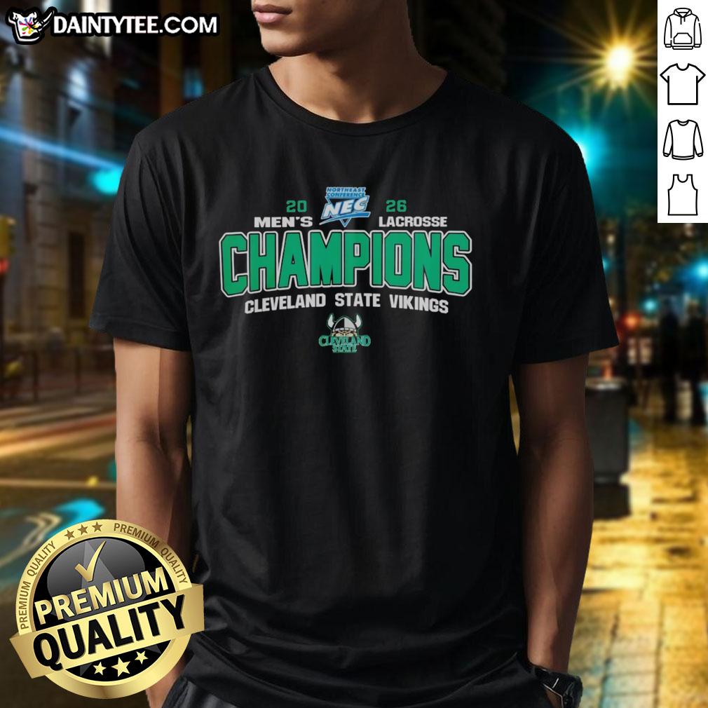 official-ncaa-cleveland-state-vikings-2026-northeast-conference-tournament-champions-t-shirt Official NCAA Cleveland State Vikings 2026 Northeast Conference Tournament Champions T-Shirt featuring team logo and colors.