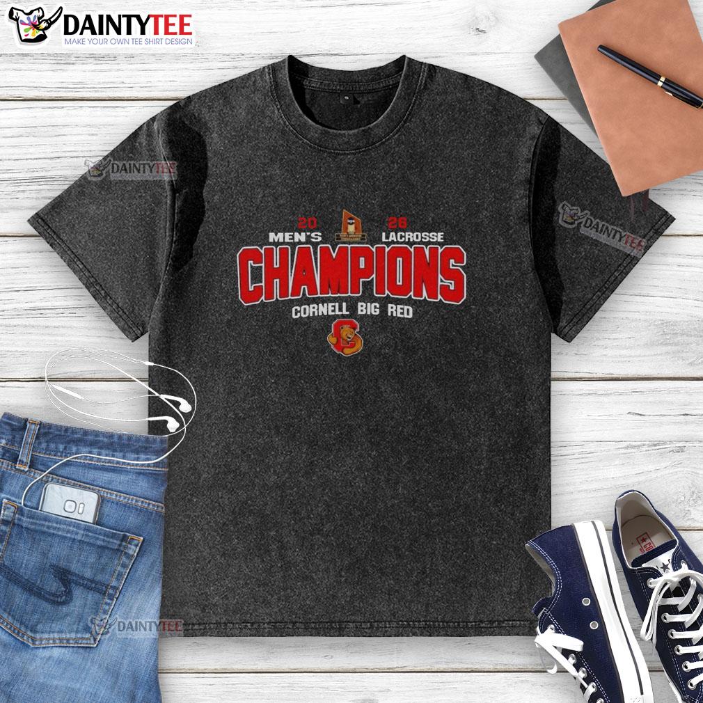 official-ncaa-cornell-big-red-2026-ivy-league-mens-lacrosse-tournament-champions-washed-t-shirt Official NCAA Cornell Big Red 2026 Ivy League Men's Lacrosse Tournament Champions washed t-shirt in red.