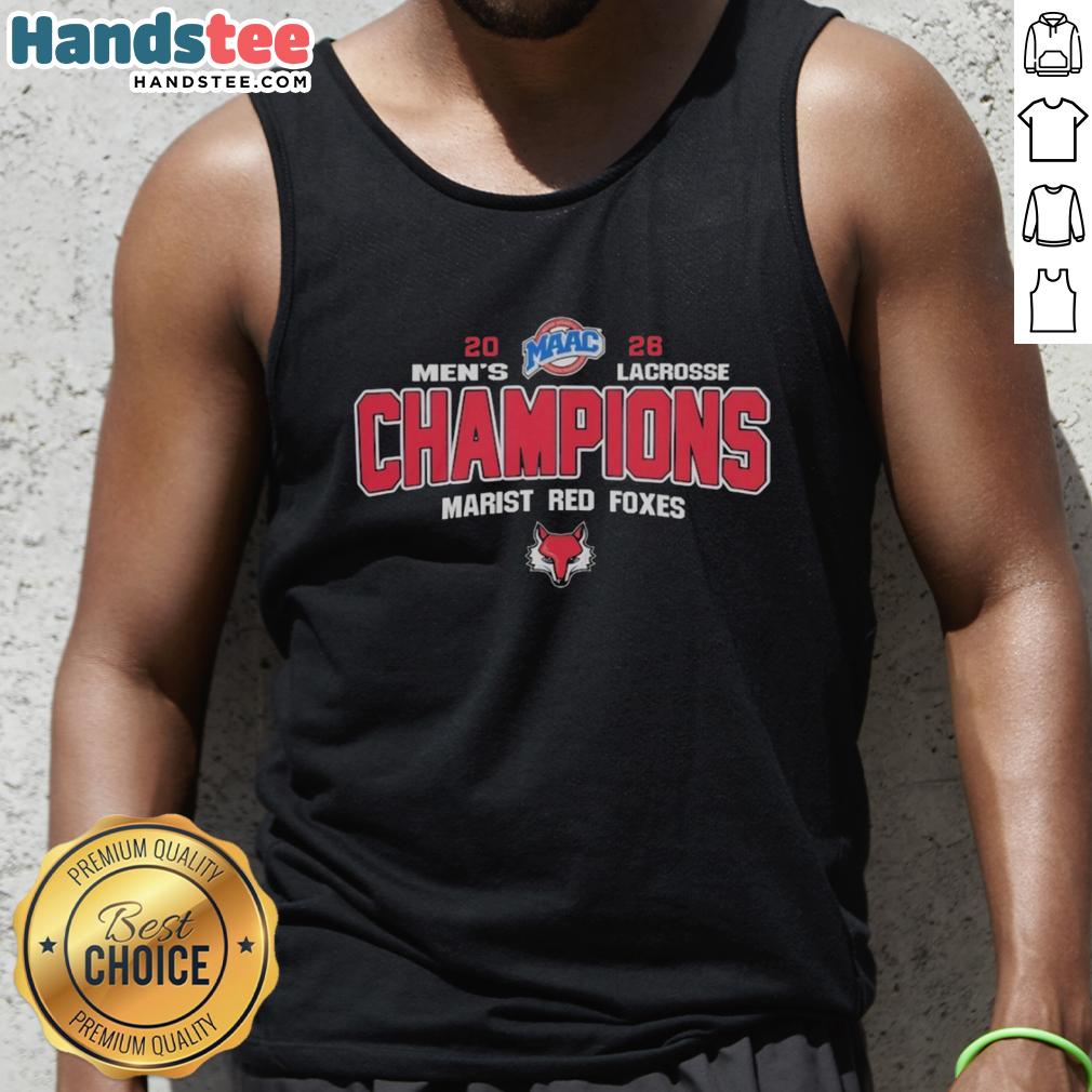 official-ncaa-marist-red-foxes-2026-maac-mens-lacrosse-tournament-champions-tank-top Alt Text: Marist Red Foxes 2026 MAAC Men's Lacrosse Tournament Champions tank top showcasing team pride and victory.