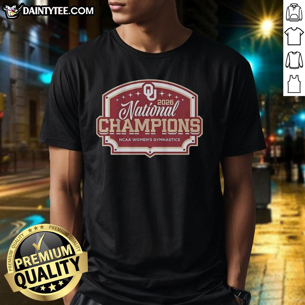 official-oklahoma-womens-gymnastics-2026-national-champions-t-shirt-1 Official Oklahoma Women's Gymnastics 2026 National Champions T-Shirt featuring team logo and championship design.