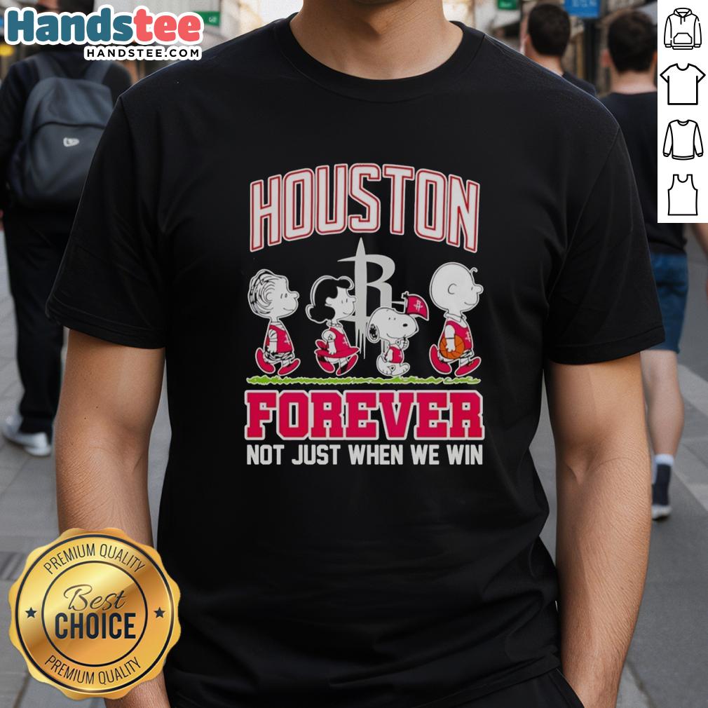 official-peanuts-characters-x-mlb-houston-astros-forever-not-just-when-we-win-t-shirt Alt Text: Official Peanuts Characters X MLB Houston Astros Forever T-Shirt featuring Snoopy and Charlie Brown, perfect for fans.