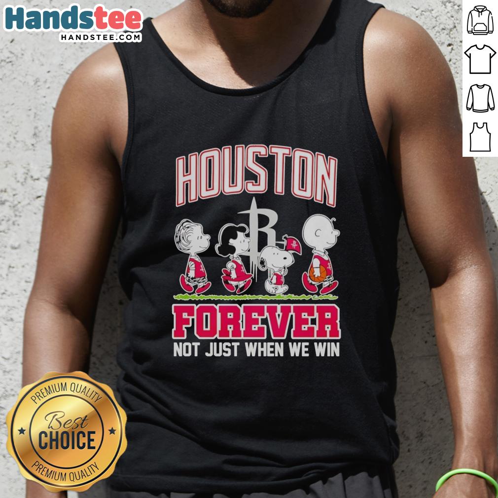 official-peanuts-characters-x-mlb-houston-astros-forever-not-just-when-we-win-tank-top Official Peanuts Characters x MLB Houston Astros tank top featuring 'Forever, Not Just When We Win' design.