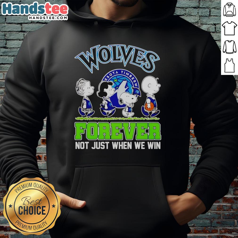 official-peanuts-characters-x-mlb-minnesota-timberwolves-forever-not-just-when-we-win-hoodie Official Peanuts Characters x MLB Minnesota Timberwolves hoodie featuring 'Forever Not Just When We Win' design.