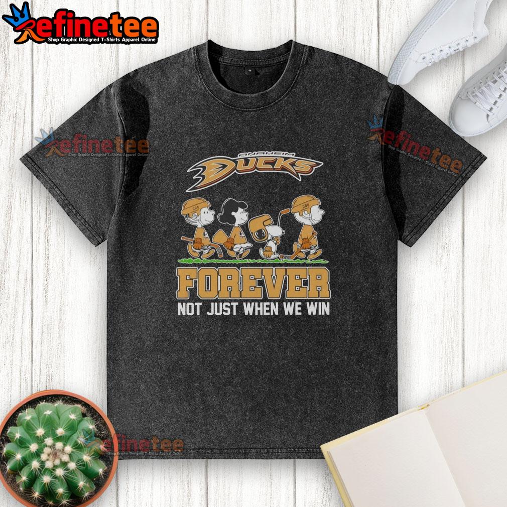 official-peanuts-x-anaheim-ducks-abbey-road-forever-not-just-when-we-win-washed-t-shirt Alt Text: Official Peanuts x Anaheim Ducks Abbey Road t-shirt featuring a fun design, perfect for fans and casual wear.