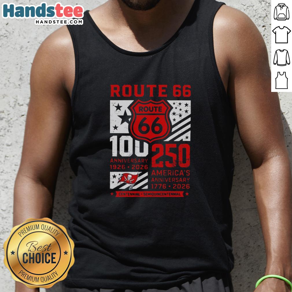 official-tampa-bay-buccaneers-route-66-centennial-100th-anniversary-1926-2026-250th-america-anniversary-tank-top Official Tampa Bay Buccaneers Route 66 Centennial Tank Top celebrating 100th anniversary 1926-2026 and 250th America.