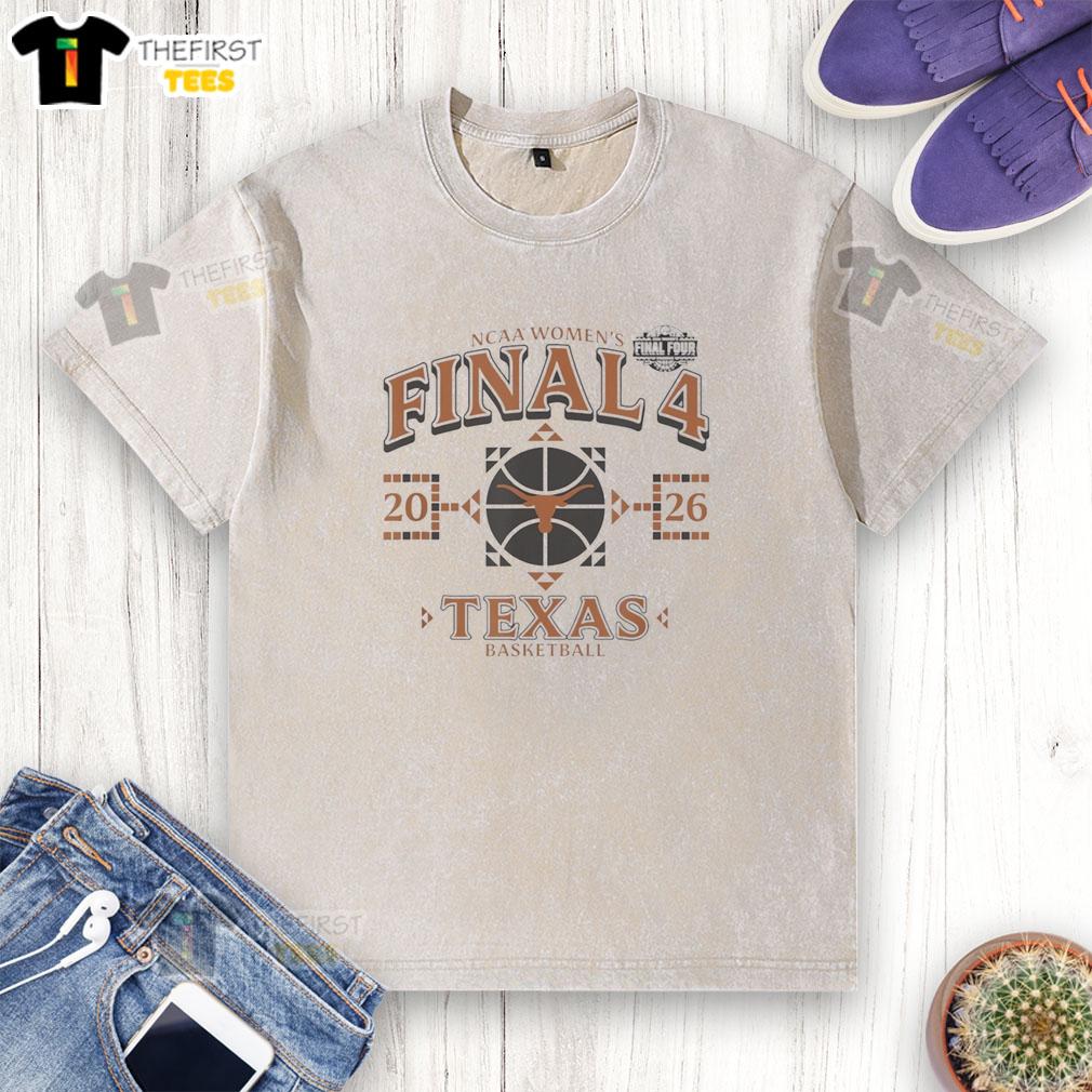 official-texas-longhorns-ncaa-womens-final-4-2026-march-madness-washed-t-shirt Official Texas Longhorns NCAA Women's Final 4 2026 March Madness washed t-shirt featuring team logo and vibrant colors.