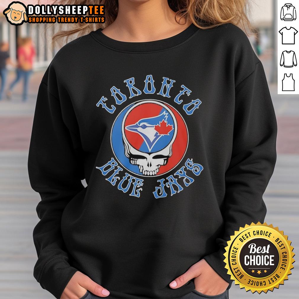 Official Toronto Blue Jays X Grateful Dead Steal Your Face Logo Mashup Sweatshirt Official Toronto Blue Jays x Grateful Dead Steal Your Face logo mashup sweatshirt featuring vibrant graphics.