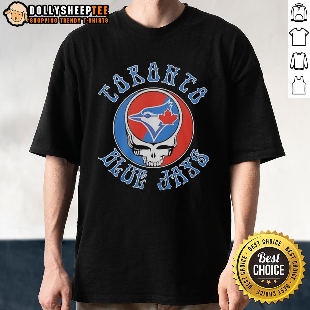 Official Toronto Blue Jays X Grateful Dead Steal Your Face Logo Mashup T Shirt Official Toronto Blue Jays X Grateful Dead mashup T-shirt featuring the iconic Steal Your Face logo design.