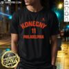 Official Travis Konecny 11 Philadelphia Flyers T-Shirt featuring team colors and logo, perfect for fans and collectors.