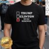 Alt Text: Official Trump Clinton We're Screwed T-Shirt featuring bold graphic text, perfect for political satire enthusiasts.