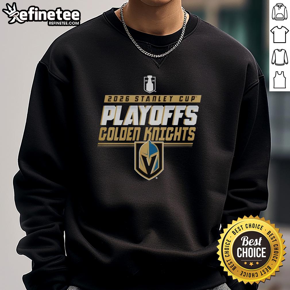 official-vegas-golden-knights-stanley-cup-playoffs-2026-sweatshirt Alt Text: Official Vegas Golden Knights Stanley Cup Playoffs 2026 sweatshirt featuring bold team logo and vibrant colors.