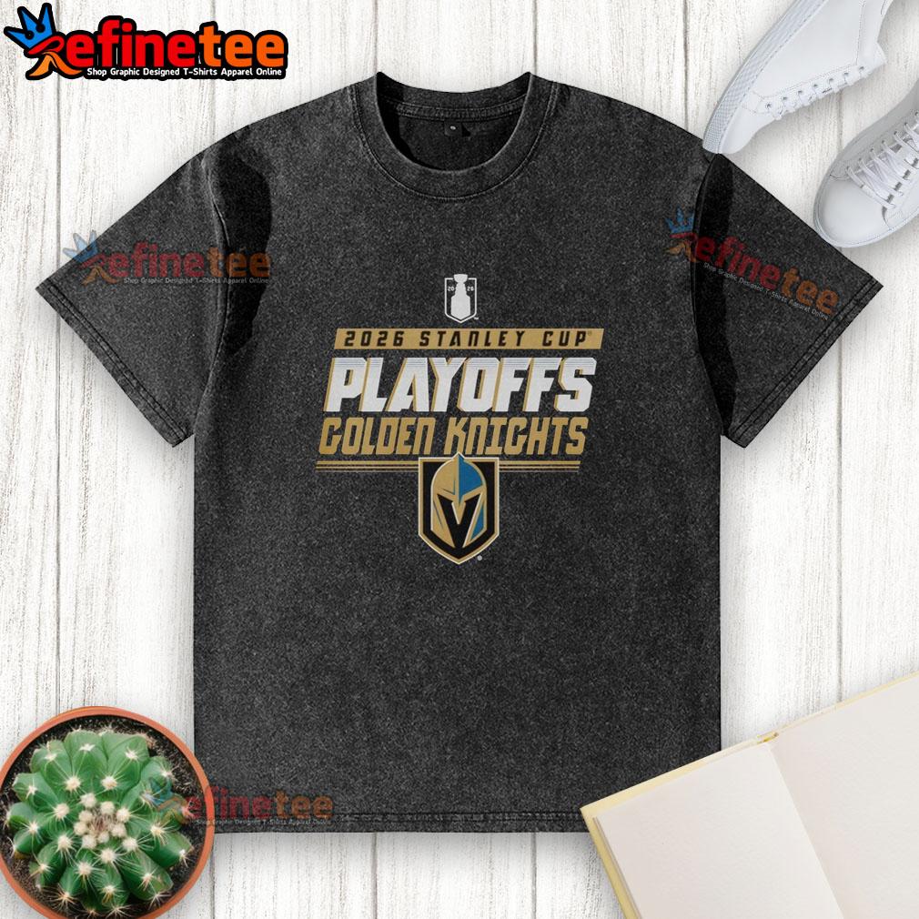 official-vegas-golden-knights-stanley-cup-playoffs-2026-washed-t-shirt Official Vegas Golden Knights Stanley Cup Playoffs 2026 washed t-shirt featuring team logo and playoff graphics.