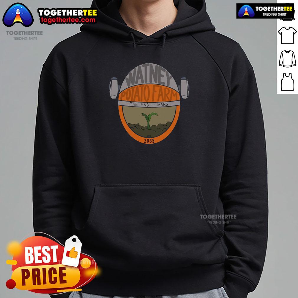 Official Watney Potato Farm The Hab Mars Est 2035 Hoodie Official Watney Potato Farm hoodie from The Hab on Mars, Est. 2035, featuring a unique space-themed design.