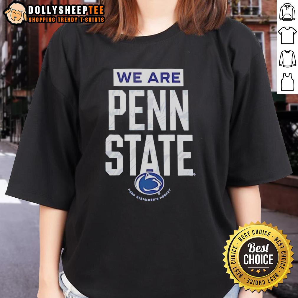 Official We Are Penn State Nittany Lions Hockey Logo Ladies Tee Official Penn State Nittany Lions Hockey logo on a ladies tee, showcasing team spirit and style for fans.
