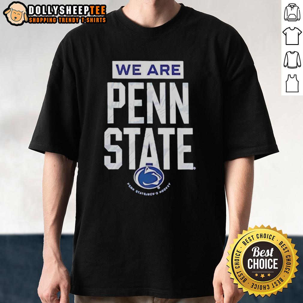 Official We Are Penn State Nittany Lions Hockey Logo T Shirt Alt Text: Official We Are Penn State Nittany Lions Hockey logo t-shirt featuring bold graphics and team colors. Perfect for fans!