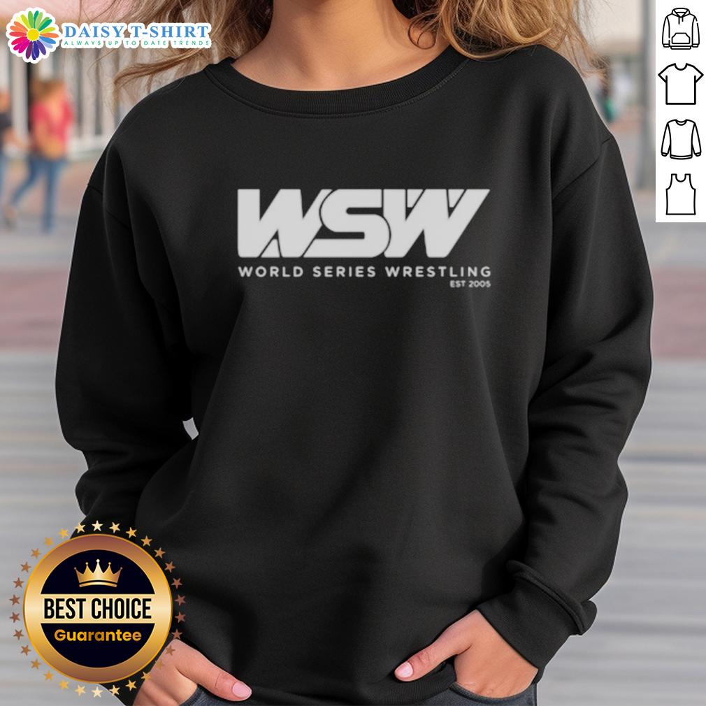 Official Wsw World Series Wrestling Sweatshirt Official WSW World Series Wrestling sweatshirt featuring logo and design, perfect for fans and collectors.