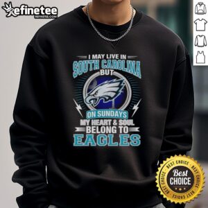 Cozy Philadelphia Eagles sweatshirt for fans in South Carolina, showcasing team spirit on game day.
