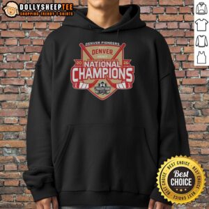 Hot Denver Pioneers 2026 NCAA Ice Hockey National Champions hoodie featuring team logo and vibrant design.