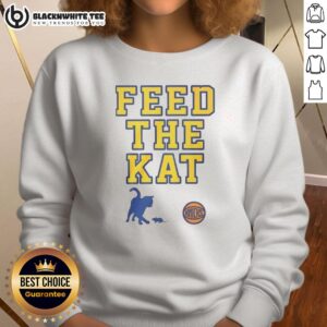 Good New York Knicks Feed The Kat sweatshirt featuring vibrant team colors and stylish design, perfect for fans.
