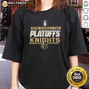 Good Vegas Golden Knights NHL 2026 Stanley Cup Playoffs ladies tee featuring team logo and stylish design for fans.