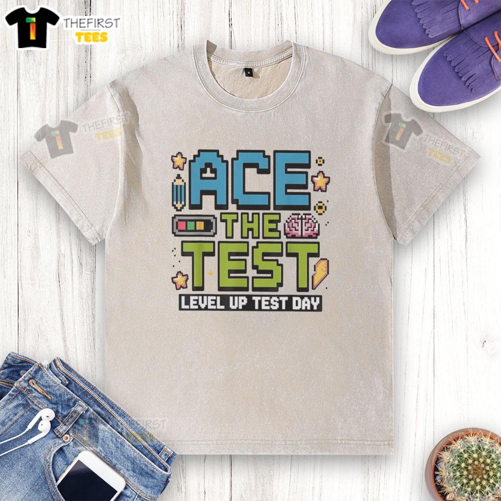 original-ace-the-test-pixel-gamer-style-level-up-test-day-motivation-washed-t-shirt Original Ace The Test Pixel Gamer Style Level Up Test Day Motivation Washed T-Shirt in vibrant colors.