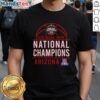 Arizona Wildcats 2026 NCAA Men's Basketball National Champions T-Shirt featuring team colors and logo design.