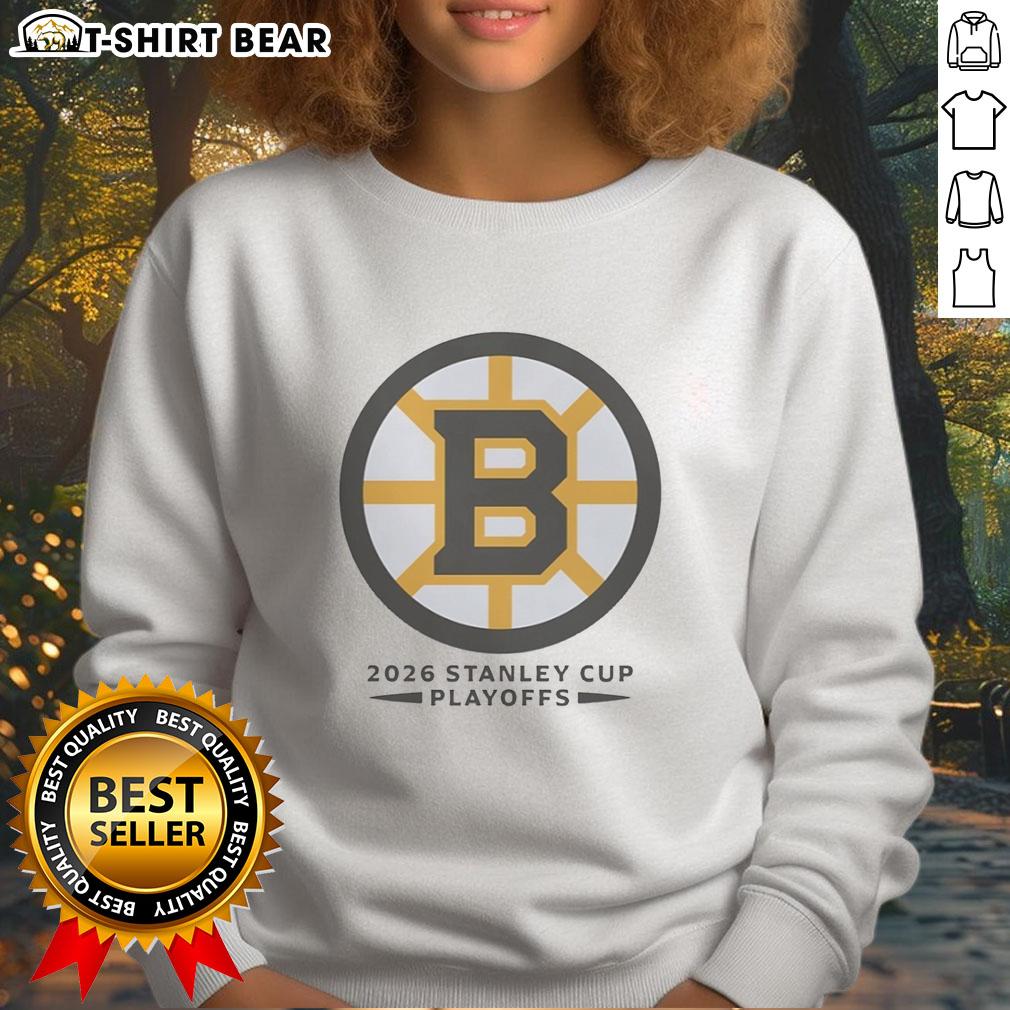 Original Boston Bruins Ice Hockey Nhl Stanly Cup Playoffs Big Logo Sweatshirt Original Boston Bruins ice hockey sweatshirt featuring big logo for NHL Stanley Cup Playoffs.