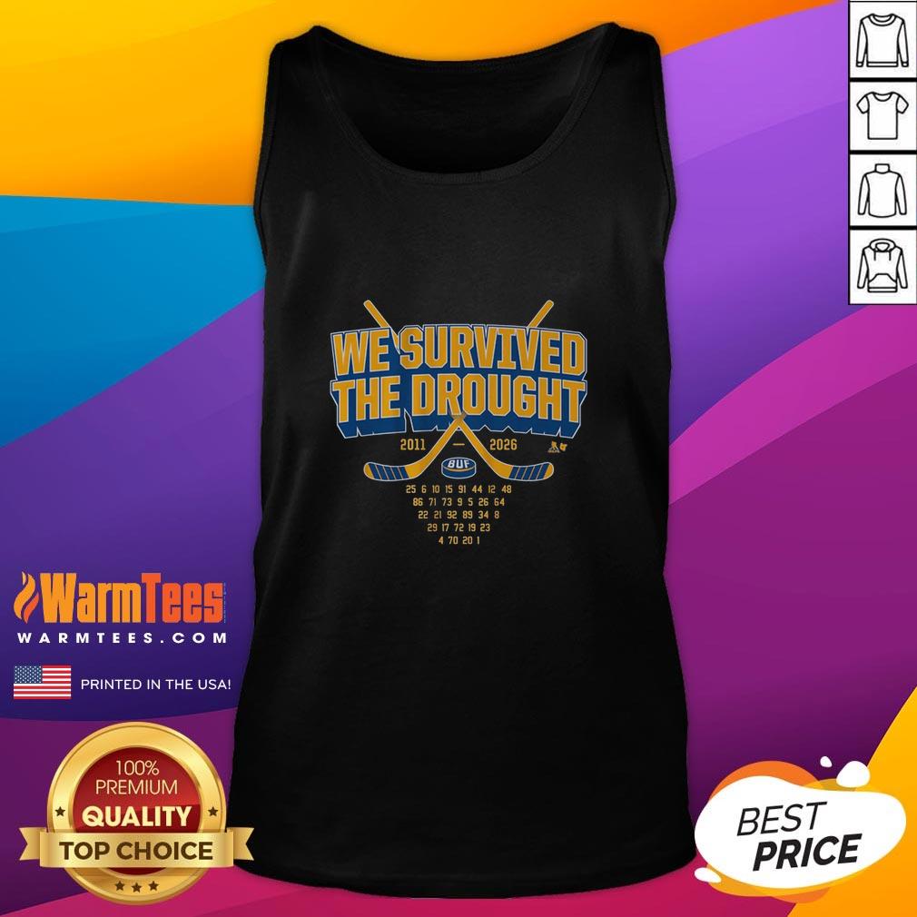 original-buffalo-hockey-we-survived-the-drought-tank-top Alt Text: Original Buffalo Hockey We Survived The Drought tank top featuring a bold graphic design and sports-inspired style.
