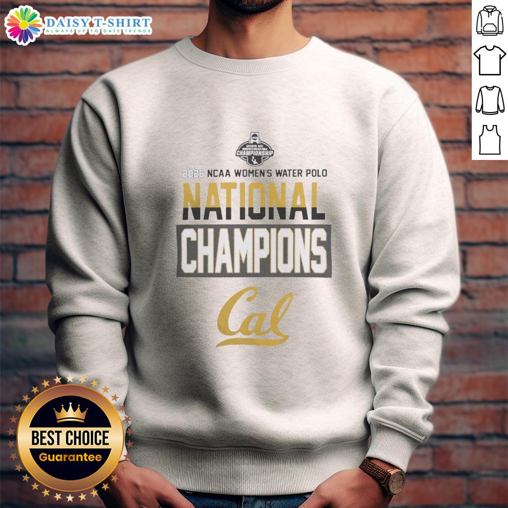 Original California Golden Bears 2026 Nc Women's Water Polo National Champions Sweatshirt California Golden Bears 2026 NC Women's Water Polo National Champions sweatshirt featuring team colors and logo.